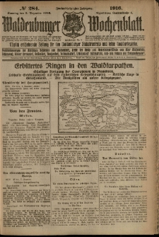 Waldenburger Wochenblatt, Jg. 62, 1916, nr 284