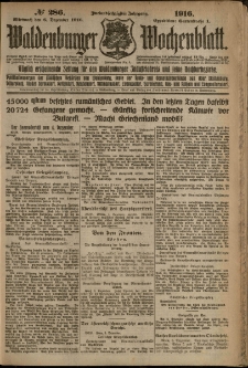 Waldenburger Wochenblatt, Jg. 62, 1916, nr 286