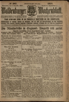 Waldenburger Wochenblatt, Jg. 62, 1916, nr 287