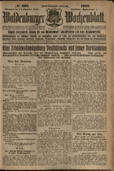 Waldenburger Wochenblatt, Jg. 62, 1916, nr 292
