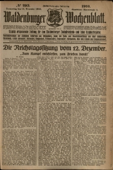 Waldenburger Wochenblatt, Jg. 62, 1916, nr 293