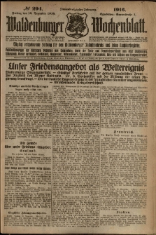 Waldenburger Wochenblatt, Jg. 62, 1916, nr 294
