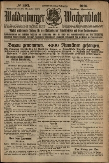Waldenburger Wochenblatt, Jg. 62, 1916, nr 295