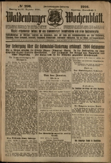 Waldenburger Wochenblatt, Jg. 62, 1916, nr 296