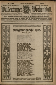 Waldenburger Wochenblatt, Jg. 62, 1916, nr 302