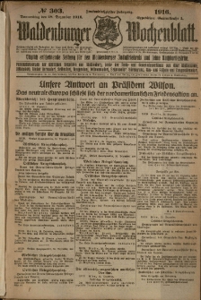 Waldenburger Wochenblatt, Jg. 62, 1916, nr 303