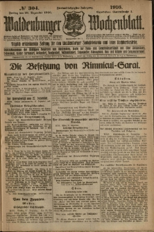 Waldenburger Wochenblatt, Jg. 62, 1916, nr 304
