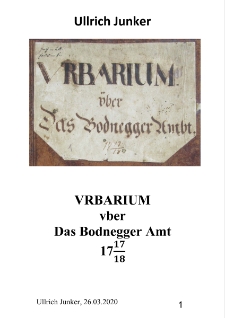 Vrbarium vber Das Bodnegger amt 1717/18 [Dokument elektroniczny]