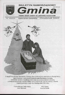 Gmina : biuletyn samorządowy : pismo Rady Gminy w Jeżowie Sudeckim, 2003, nr 45