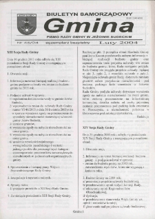 Gmina : biuletyn samorządowy : pismo Rady Gminy w Jeżowie Sudeckim, 2004, nr 46