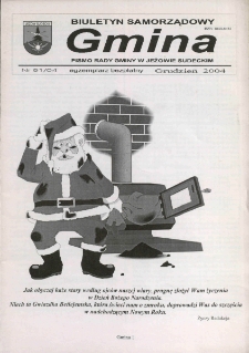 Gmina : biuletyn samorządowy : pismo Rady Gminy w Jeżowie Sudeckim, 2004, nr 51