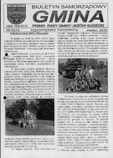 Gmina : biuletyn samorządowy : pismo Rady Gminy Jeż&oacute;w Sudecki, 2010, nr 85