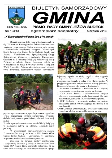 Gmina : biuletyn samorządowy : pismo Rady Gminy Jeżów Sudecki, 2013, nr 103