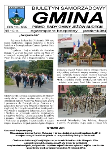 Gmina : biuletyn samorządowy : pismo Rady Gminy Jeżów Sudecki, 2014, nr 110