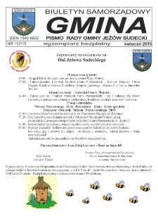 Gmina : biuletyn samorządowy : pismo Rady Gminy Jeżów Sudecki, 2015, nr 113