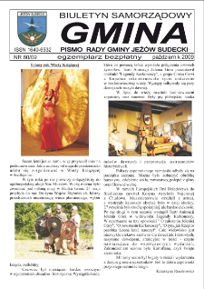 Gmina : biuletyn samorządowy : pismo Rady Gminy Jeżów Sudecki, 2009, nr 80