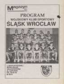 Program - Wojskowy Klub Sportowy Śląsk Wrocław, I Liga Piłki Ręcznej, sezon 1991/1992, dodatek do Magazynu Dziennika Dolnośląskiego