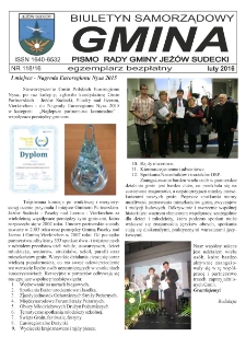 Gmina : biuletyn samorządowy : pismo Rady Gminy Jeżów Sudecki, 2016, nr 118
