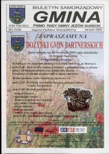 Gmina : biuletyn samorządowy : pismo Rady Gminy Jeżów Sudecki, 2009, nr 79