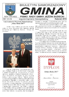 Gmina : biuletyn samorządowy : pismo Rady Gminy Jeż&oacute;w Sudecki, 2018, nr 131