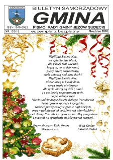 Gmina : biuletyn samorządowy : pismo Rady Gminy Jeż&oacute;w Sudecki, 2018, nr 135