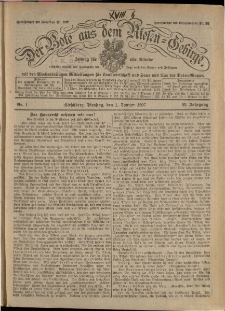 Der Bote aus dem Riesen-Gebirge : Zeitung für alle Stände, R. 95, 1907, nr 1