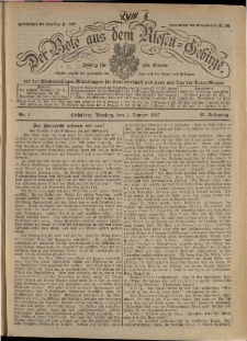 Der Bote aus dem Riesen-Gebirge : Zeitung für alle Stände, R. 95, 1907, nr 1