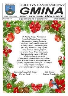 Gmina : biuletyn samorządowy : pismo Rady Gminy Jeżów Sudecki, 2019, nr 141