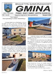 Gmina : biuletyn samorządowy : pismo Rady Gminy Jeżów Sudecki, 2020, nr 144