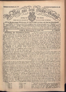 Der Bote aus dem Riesen-Gebirge : Zeitung für alle Stände, R. 95, 1907, nr 83