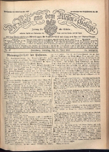 Der Bote aus dem Riesen-Gebirge : Zeitung für alle Stände, R. 95, 1907, nr 87