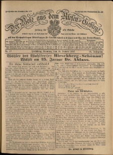 Der Bote aus dem Riesen-Gebirge : Zeitung für alle Stände, R. 95, 1907, nr 17