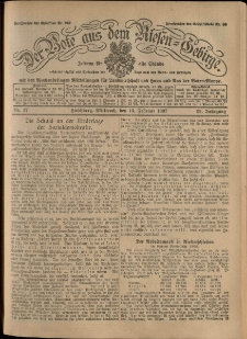 Der Bote aus dem Riesen-Gebirge : Zeitung für alle Stände, R. 95, 1907, nr 37