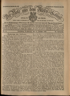 Der Bote aus dem Riesen-Gebirge : Zeitung für alle Stände, R. 95, 1907, nr 44