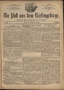 Die Post aus dem Riesengebirge, 1883, nr 3