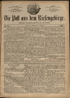 Die Post aus dem Riesengebirge, 1883, nr 12