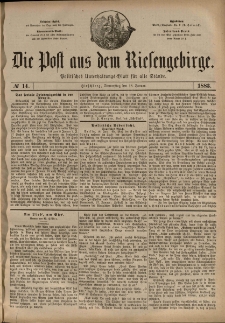 Die Post aus dem Riesengebirge, 1883, nr 14