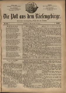 Die Post aus dem Riesengebirge, 1883, nr 23