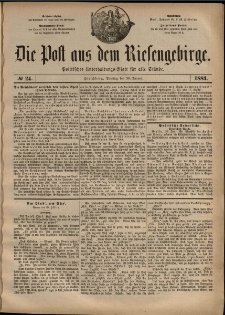Die Post aus dem Riesengebirge, 1883, nr 24