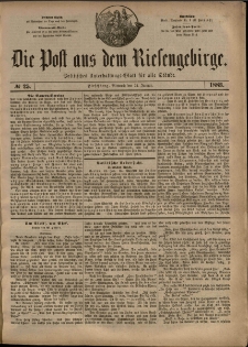 Die Post aus dem Riesengebirge, 1883, nr 25