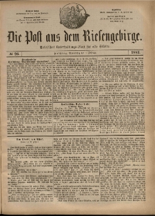 Die Post aus dem Riesengebirge, 1883, nr 26