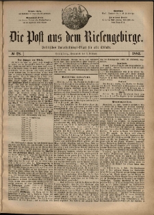 Die Post aus dem Riesengebirge, 1883, nr 28