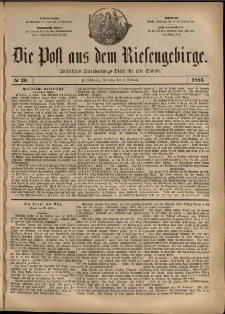 Die Post aus dem Riesengebirge, 1883, nr 30