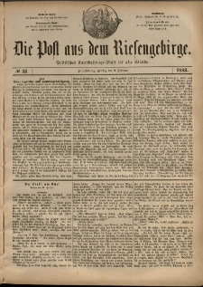 Die Post aus dem Riesengebirge, 1883, nr 33
