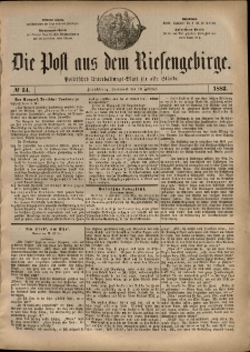 Die Post aus dem Riesengebirge, 1883, nr 34