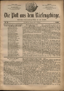 Die Post aus dem Riesengebirge, 1883, nr 35