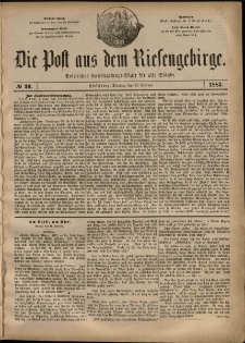 Die Post aus dem Riesengebirge, 1883, nr 36