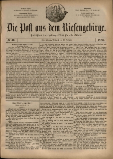 Die Post aus dem Riesengebirge, 1883, nr 43