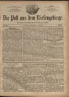 Die Post aus dem Riesengebirge, 1883, nr 44