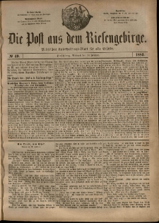 Die Post aus dem Riesengebirge, 1883, nr 49
